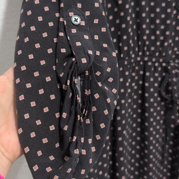 LOFT Outlet Rayon Square Polka Dot Print Casual Dress Size XL - Picture 3 of 11